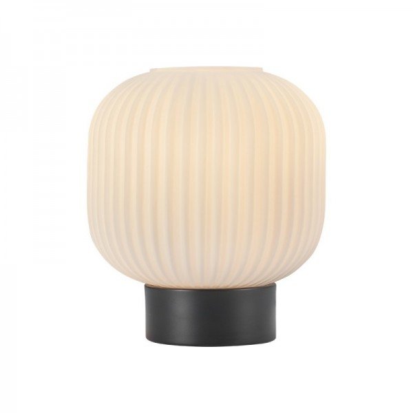 Braytron Opal staklo, BRY-S009T-1H-1xE27-OPL-BLC-TABLE LAMP, BV01-00093