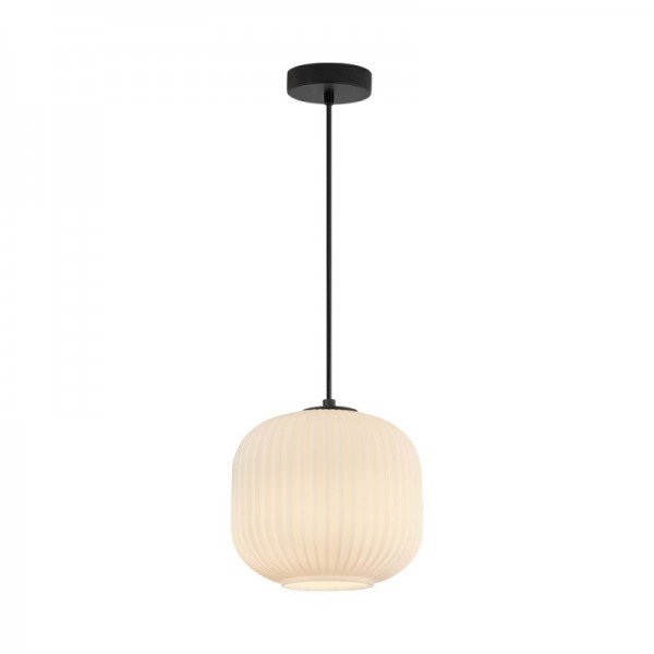 Braytron Opal staklo, BRY-S009R-1H-1xE27-OPL-BLC-PENDANT LIGHT, BV01-00090