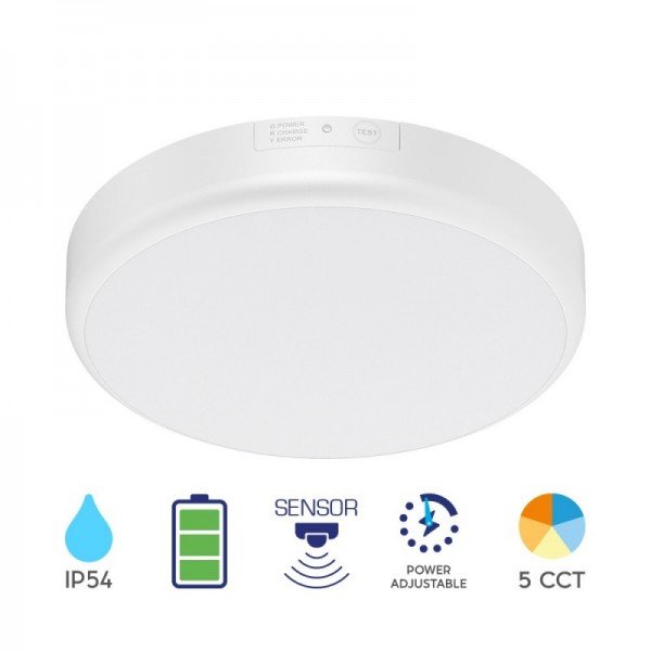 Braytron Led plafonjera, BRY-GRANDE-RND-20W-5IN1-SNS-KIT-IP54-CEILING LIGHT, BC15-00580