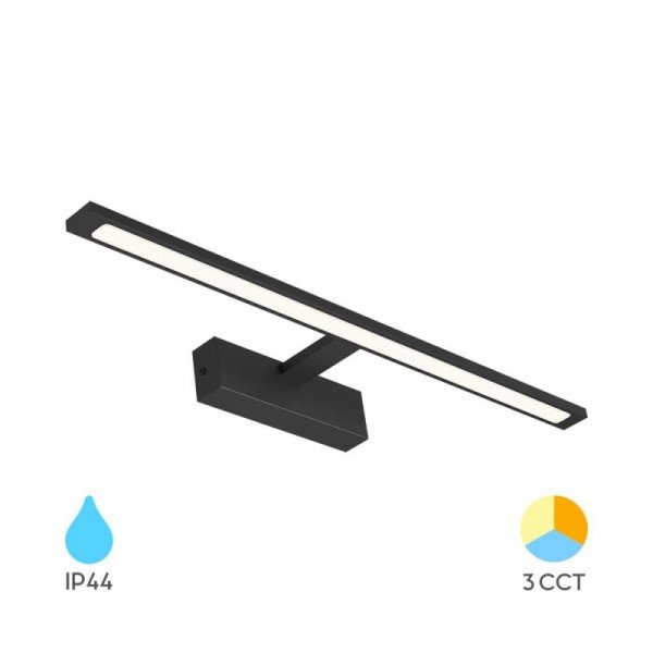 Braytron Svjetiljka za slike i ogledala, BRY-ARIA-600-12W-3IN1-BLC-IP44 MIRROR LAMP, BN12-00781