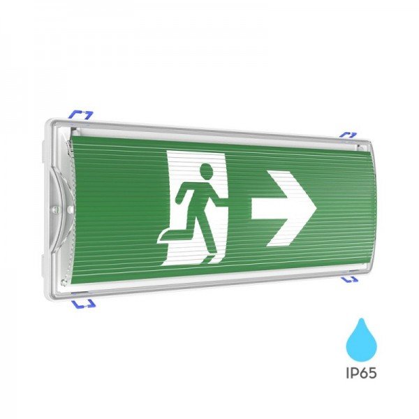 Braytron Panik lampa, BRY-EXIT-LED-5W-DUAL-IP65-WHT-EMERGENCY EXIT, BC14-00900