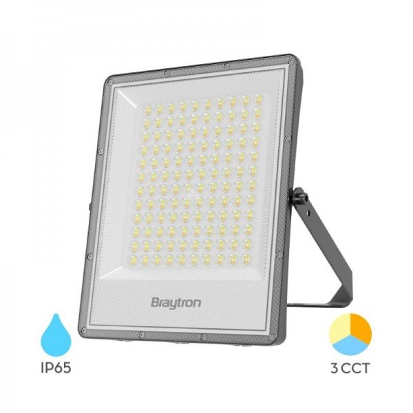 Braytron Led reflektori, BRY-FLOOD-PF-100W-GRY-3IN1-IP65-LED FLOODLIGHT, BT65-09182