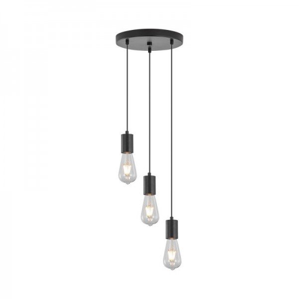 Braytron Rozetna, BRY-G006R-3H-3xE27-BLC-PENDANT LIGHT, BV04-00061