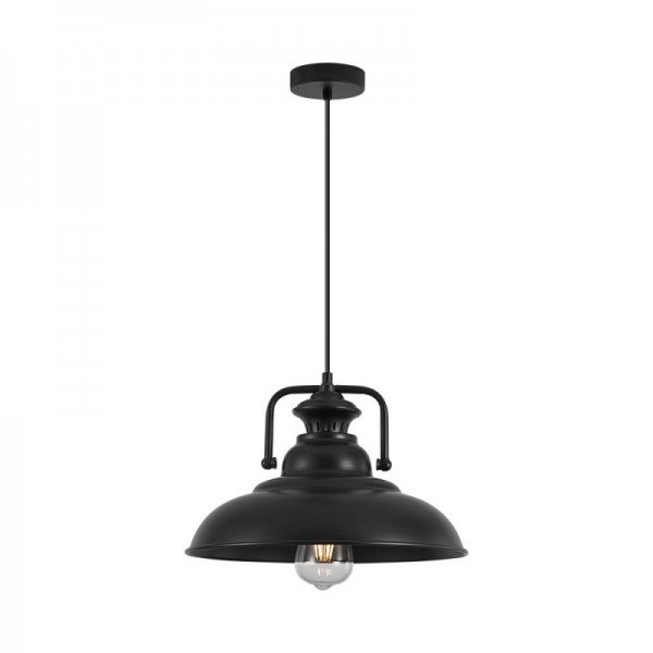 Braytron Metalna, BRY-P002R-1H-1xE27-BLC-PENDANT LIGHT, BV05-00021