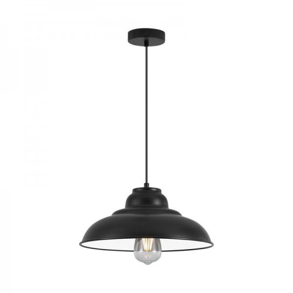 Braytron Metalna, BRY-P004R-1H-1xE27-BLC-PENDANT LIGHT, BV05-00024