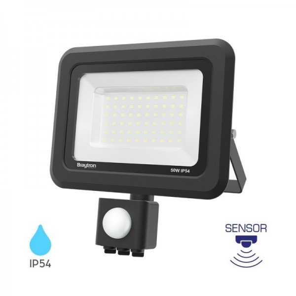 Braytron Led reflektori, BRY-FLOOD-SF-50W-BLC-6500K-SNS-IP54-LED FLOODLIGHT, BT60-45031