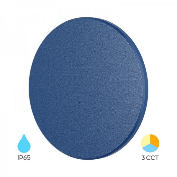 Braytron Led zidna svjetiljka, BRY-PALERMO-M-RND-BLUE-12W-3IN1-IP65-WALL LIGHT, BG37-00283