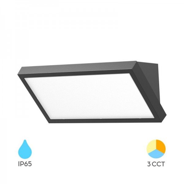 Braytron Led zidna svjetiljka, BRY-NAPOLI-M-RND-GRY-20W-3IN1-IP65-WALL LIGHT, BG37-00582