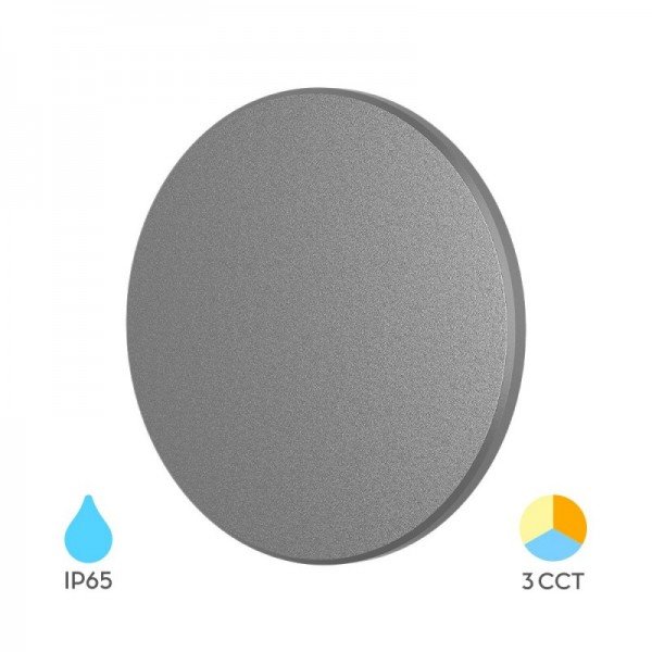 Braytron Led zidna svjetiljka, BRY-PALERMO-S-RND-GRY-10W-3IN1-IP65-WALL LIGHT, BG37-00182