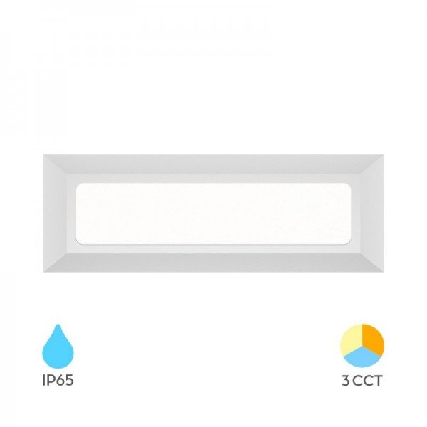 Braytron Led zidna svjetiljka, BRY-VEKTA-B-RCT-WHT-3W-3IN1-IP65-WALL LIGHT, BG38-01880