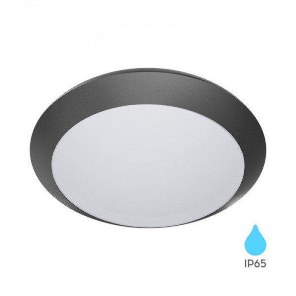Braytron Led plafonjera, BRY-NAPOLI-1xE27-PC-GRY-IP65-CEILING LIGHT, BG37-00702