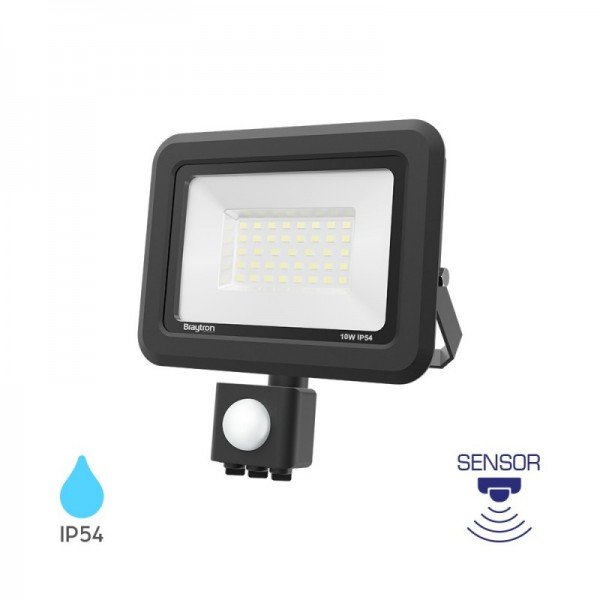 Braytron Led reflektori, BRY-FLOOD-SF-10W-BLC-6500K-SNS-IP54-LED FLOODLIGHT, BT60-41031