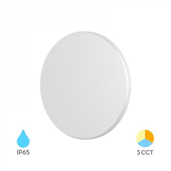 Braytron Led zidna svjetiljka, BRY-PALERMO-XS-RND-WHT-8W-3IN1-IP65-WALL LIGHT, BG37-00080