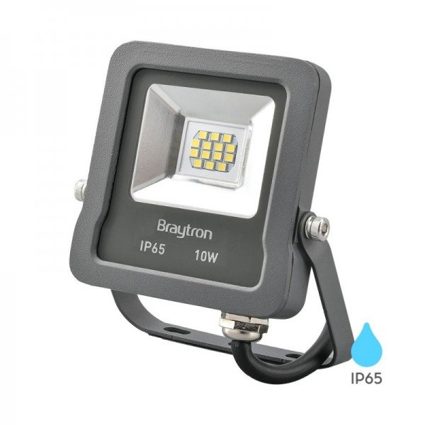 Braytron Led reflektori, BRY-FLOOD-SL-10W-GRY-6500K-IP65-LED FLOODLIGHT, BT61-01032