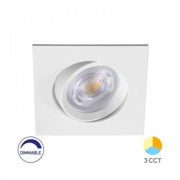 Braytron Led rozetna, BRY-SPOTLED G3-7W-SQR-WHT-DIM-3IN1-LED SPOTLIGHT, BD02-70780