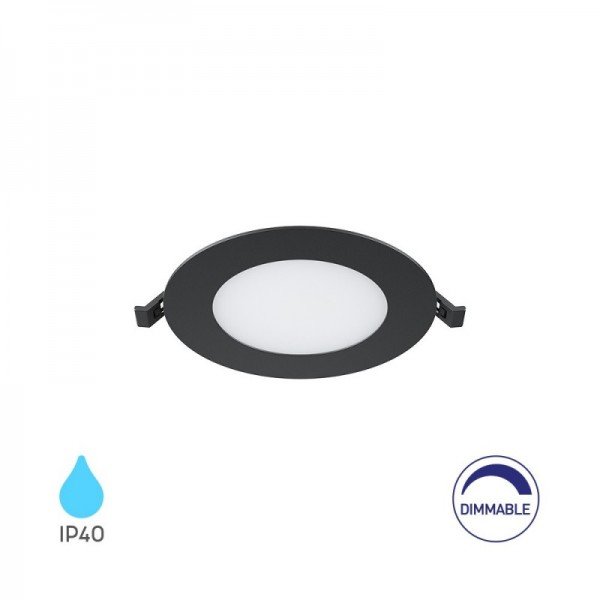 Braytron Led mali panel, BRY-SMD-CRP-6W-RND-DIM-4INC-BLC-4000K-LED PANEL, BP01-90611