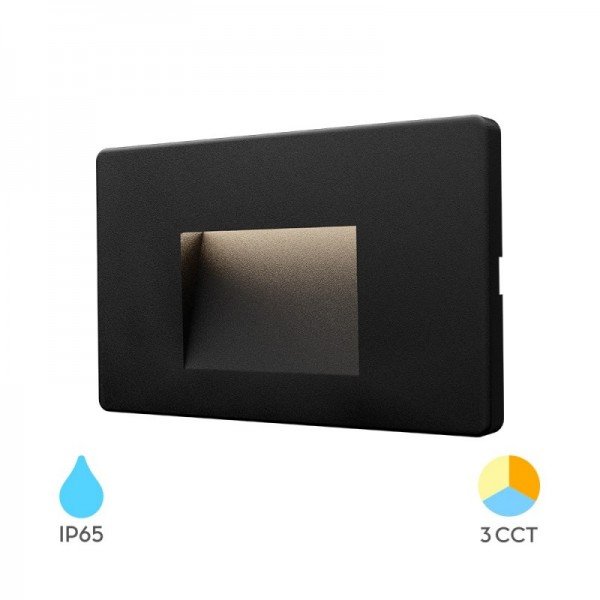 Braytron Led zidna svjetiljka, BRY-VEKTA-B-SQR-BLC-3W-3IN1-IP65-WALL LIGHT, BG38-02181