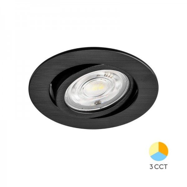 Braytron Led rozetna, BRY-SPOTLED G3-7W-RND-BLC-3IN1-LED SPOTLIGHT, BD02-00781