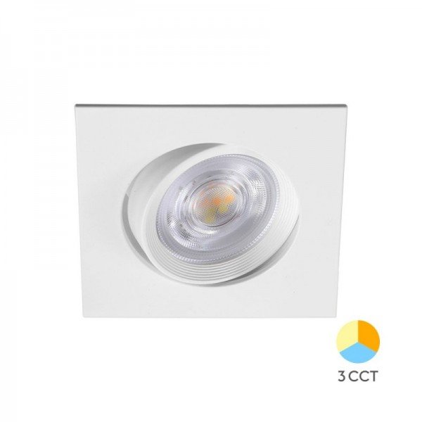 Braytron Led rozetna, BRY-SPOTLED G3-7W-SQR-WHT-3IN1-LED SPOTLIGHT, BD02-10780