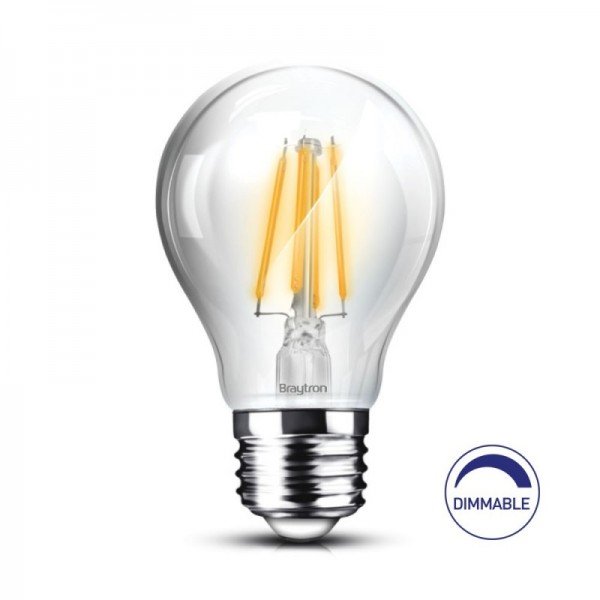 Braytron Led filament sijalice, BRY-ADVANCE-8W-E27-A60-CLR-DIM-3000K-BULB, BA38-60820