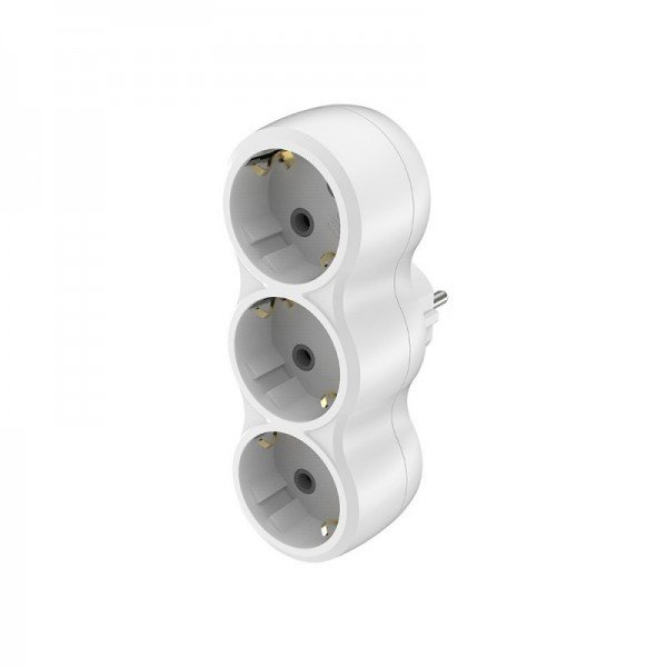 Braytron Utičnici i utičak, BRY-XLINE-LN3-3WAY-EU-SOCKET WITH CHILDREN PROTECT, BY72-02031