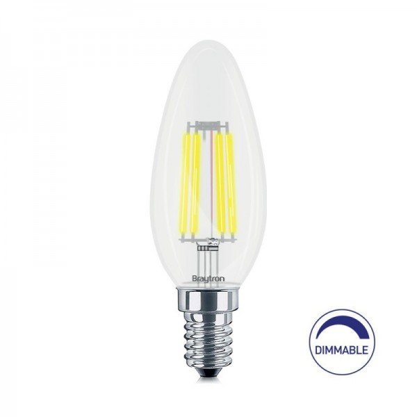 Braytron Led filament sijalice, BRY-ADVANCE-4W-E14-C35-CLR-DIM-3000K-LED BULB, BA36-60410