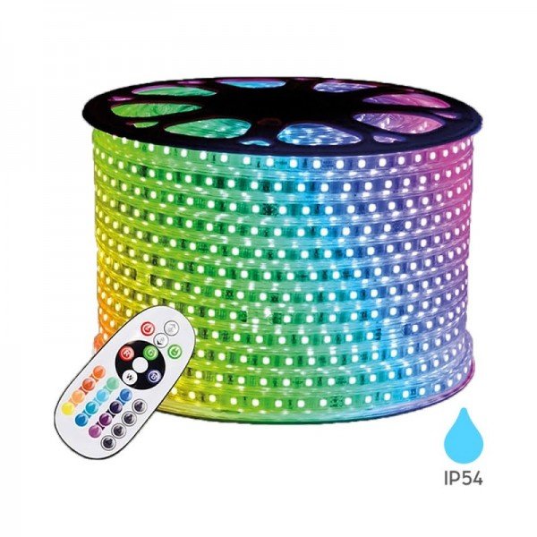 Braytron 220V Led traka, BRY-ECOLINE-96L-5050-RGB-220V-IP54-LED STRIP, BS01-00508