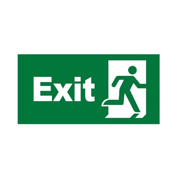 Braytron Panik lampa, BRY-EXIT SING-EXIT DOOR-STICKER, BC14-01311