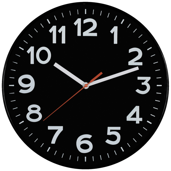 home Zidni sat, staklena prednja strana, 1 x AA baterija, 300 mm