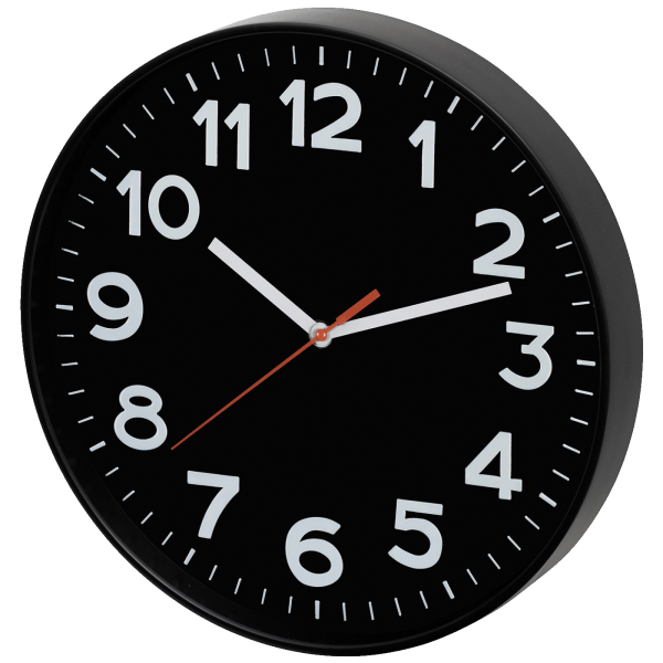 home Zidni sat, staklena prednja strana, 1 x AA baterija, 250 mm