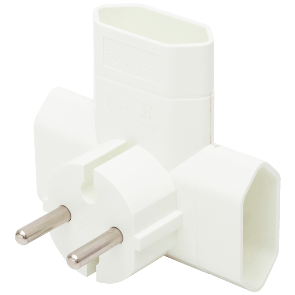 home Strujni razdjeljnik, 3 x EU utičnice, T oblik - TPF3E