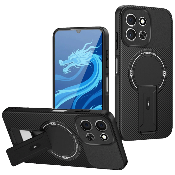 NN-Su Maska za Redmi 15C, Carbon Fiber Texture, MagSafe, stalak