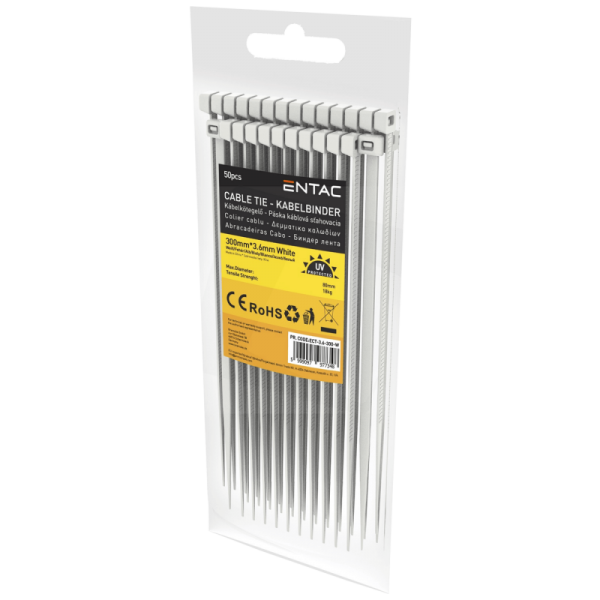 Entac Plastične vezice 3,6mm x 300mm, 50 kom.