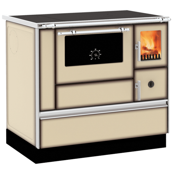 Alfa Plam Šporet na čvrsto gorivo 8kW, lijeva, krem