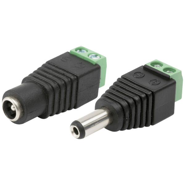 home DC konektor, set, 12 V DC / 3 A - DC 2CS