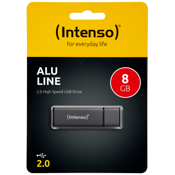 (Intenso) USB Flash drive 8GB Hi-Speed USB 2.0, ALU Line