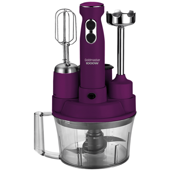 Goldmaster Štapni mikser sa posudom, 5u1, 1000 W, Multipraktik