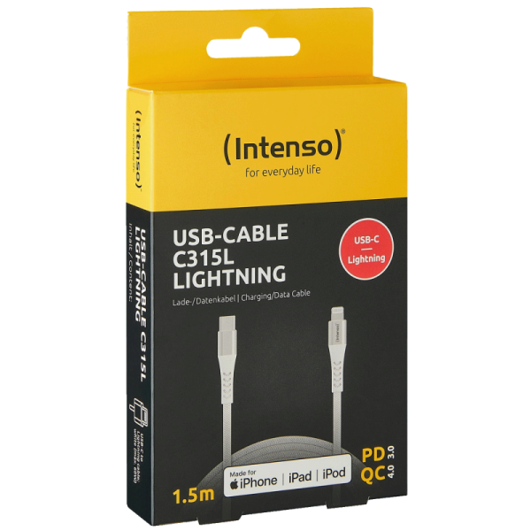 (Intenso) USB kabl za smartphone, USB type C to Lightning, 1.5 met.