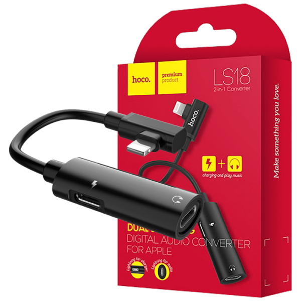 hoco. Adapter za slušalice 2in1, iPhone,Lightning na 2 x Lightning