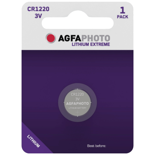 Agfa Baterija litijska CR1220, 3V dugmasta, blister pak. 1 kom.