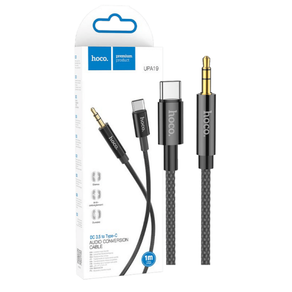 hoco. Audio kabl USB type C na 3.5 mm, 1.0 met - UPA19 Black