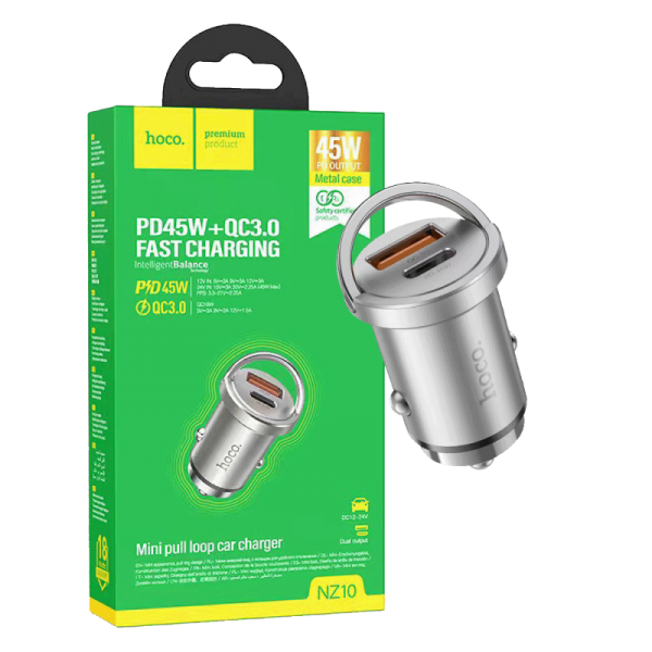 hoco. Auto punjač, brzi, PD45W+QC3.0 - NZ10 Handy