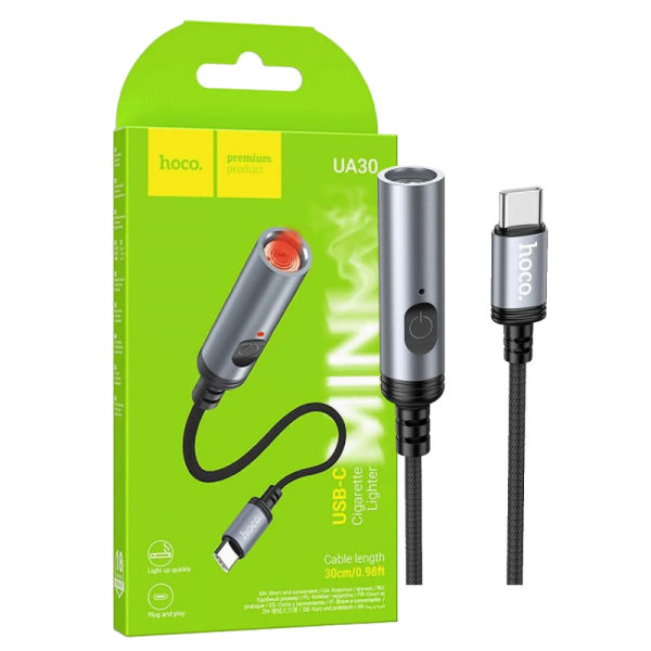 hoco. Upaljač sa USB type C kabelom - UA30 type C