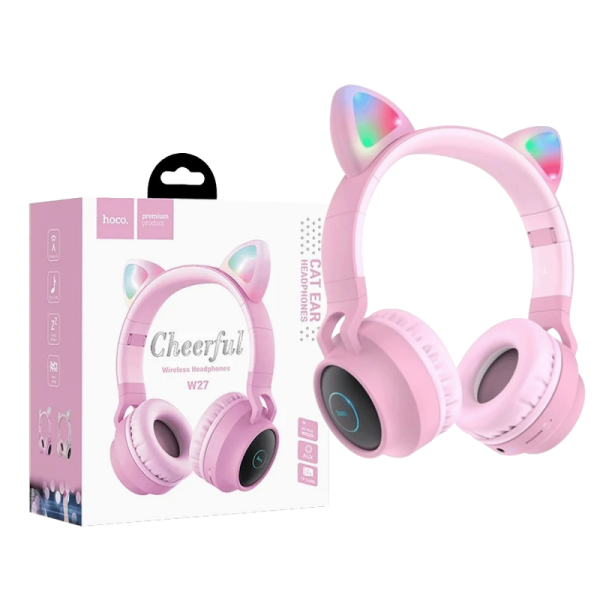 hoco. Slušalice bežične, Bluetooth - W27 Cat Ear Pink