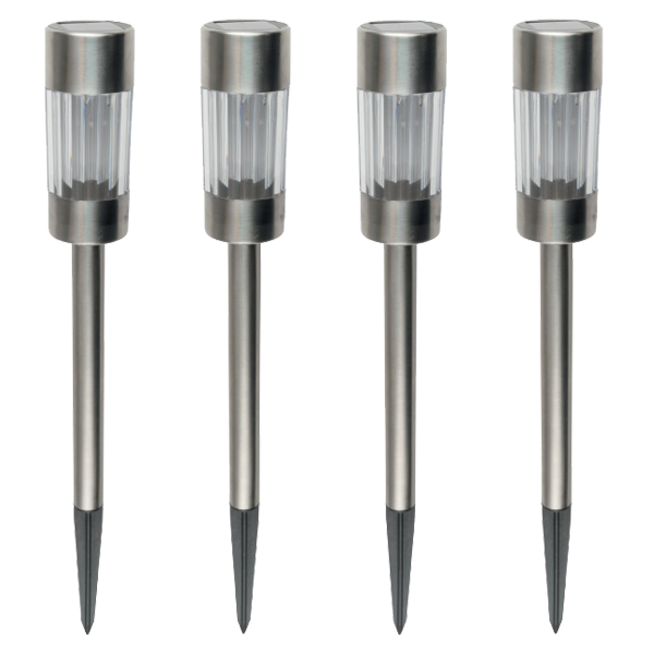 home Solarna vrtna LED lampa, metalna, set 4 komada, 300 mAh