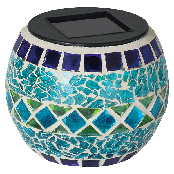 home Solarna vrtna dekorativna svjetiljka, svjećnjak,plavi,300mAh