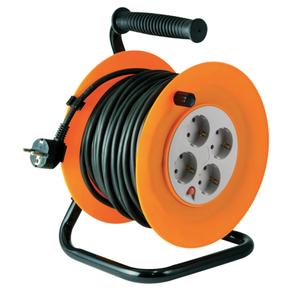 home Motalica za kabl, 25 met., H05VV-F, 3 x 1.0 mm², IP20