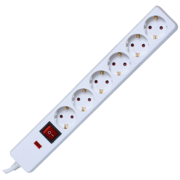 home Produžni kabl sa zaštitom, 6 utičnica, 1.5mm², 1.5 met