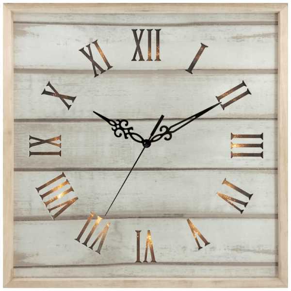 home Sat zidni, drveni, sa pozadinskim LED osvjetljenjem