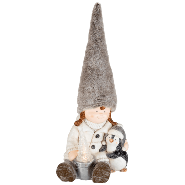 home Dekorativna rasveta, keramička figura, djevojčica